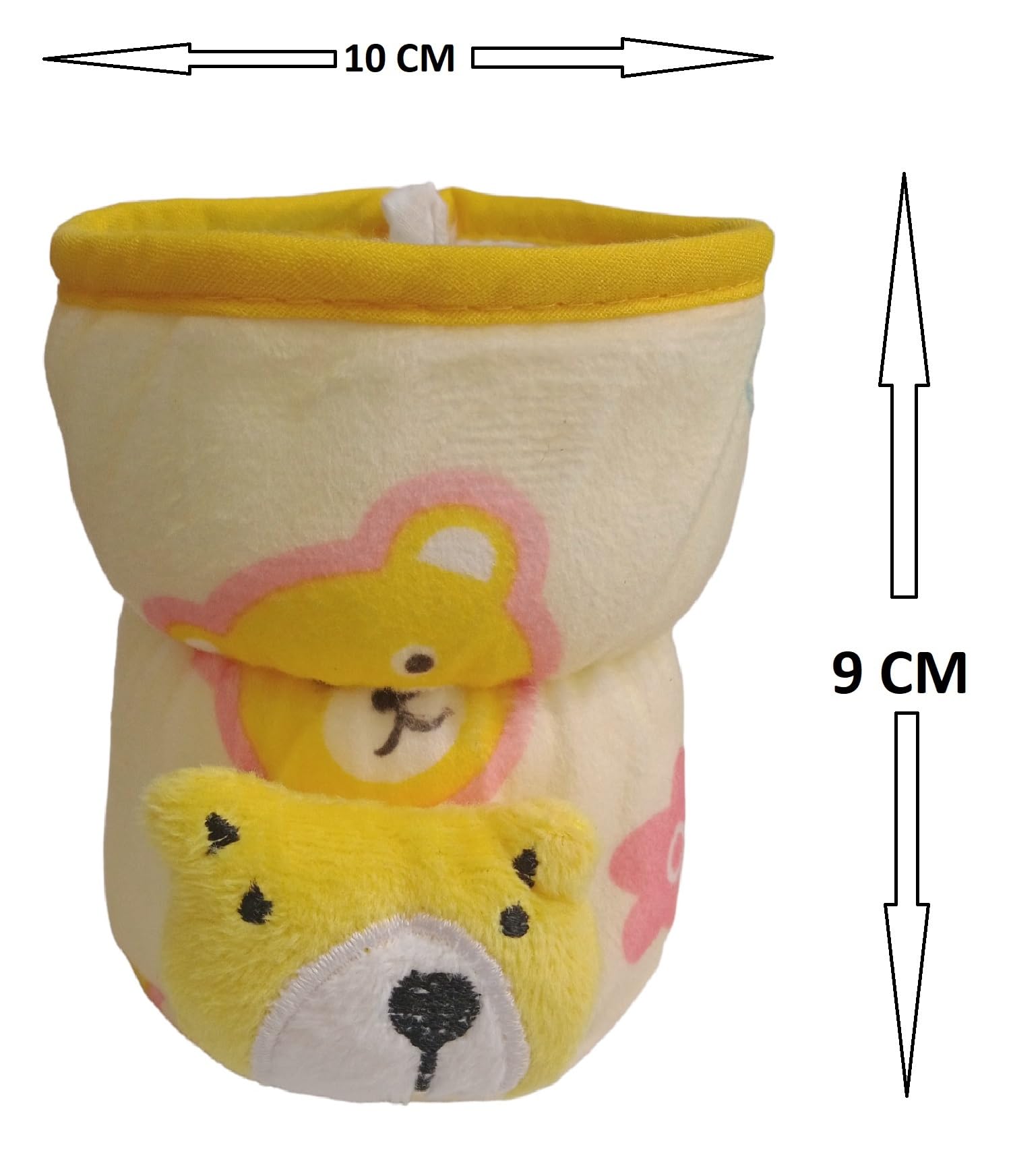 Manan Shopee Bottle Covers for Philips Avent/Broad Neck Soft Plush Stretchable Baby Feeding Bottle Tote Bag Cover with Strap (125ml, 120 ml and 140ml Feeders (Multicolour) Pack of 2-Blue Yellow) 2