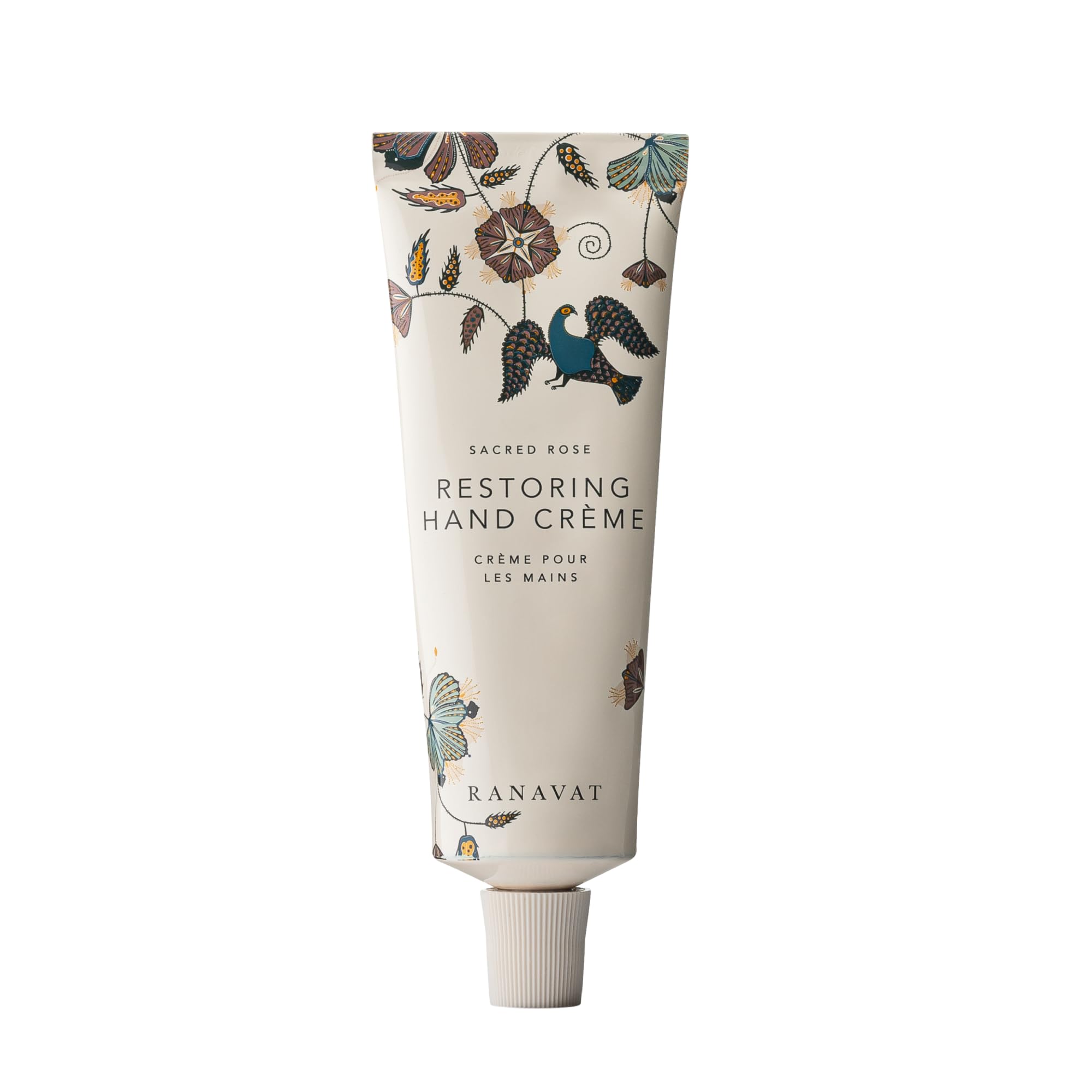RANAVAT Restoring Hand Cream - Daily Hand Lotion for Dry Hands with Damask Rose - Non Greasy Hand Lotion for Everyday Dryness - Hydrates with Almond Oil & Vitamin E (1.7 oz)