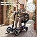 4-Wheel Folding Electric Mobility Scooter for Seniors & Adults, 500W Peak Motor, 30 Miles Max Range, 330 lbs Weight Capacity, 12° Climb Slope, Disc Brakes & Headlight for Safe Outdoor Indoor Use