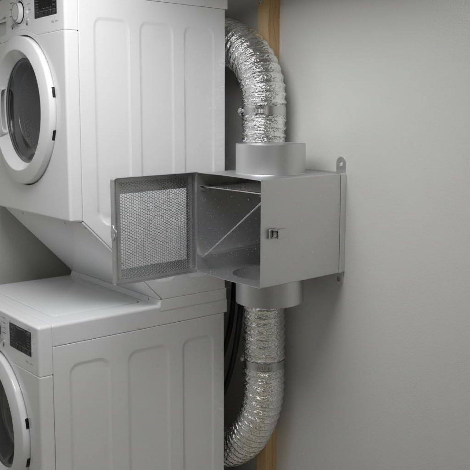 Kit de Ventilación de Secadora Interior Resistente Al Alta Temperatura Filtro Secadora con Malla Acero