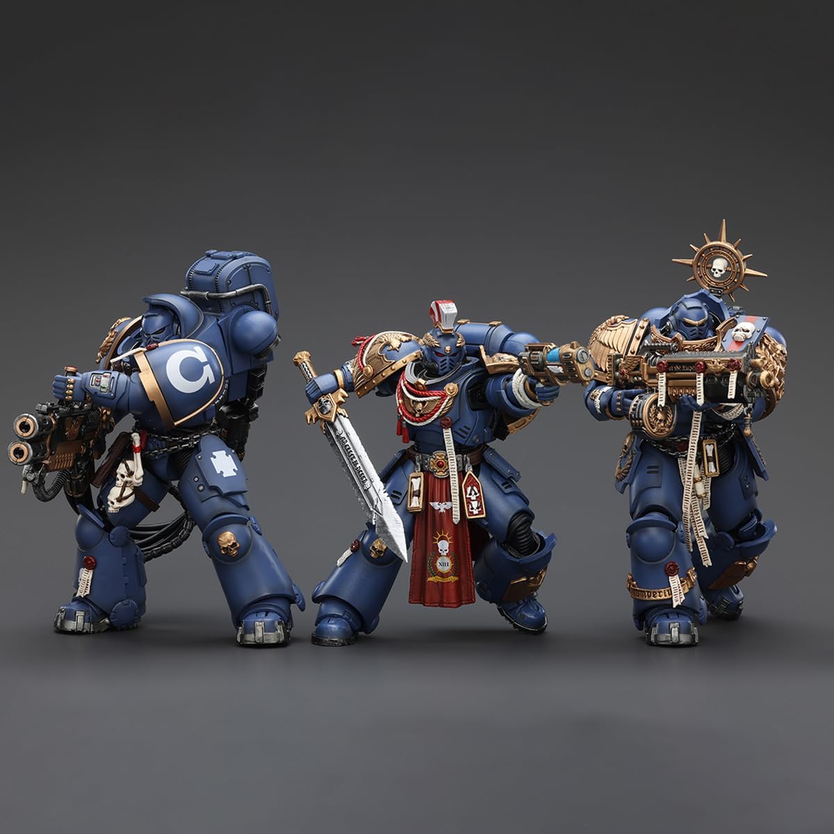 JOYTOY & Warhammer 40K 1/18 Action Figure - Ultramarines, Heavy Relic Primus Armor, Heavy Artificer Armor, Relic Primus Armour 4.84~5", Collection Model Birthday Gifts for 15Age+