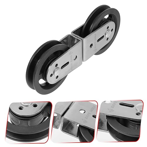 Miniatura 8 de Mobestech Polea de ejercicio de doble polea de carril de polea deslizante rueda de fitness Polea de tracción de la rueda de elevación de la pieza de