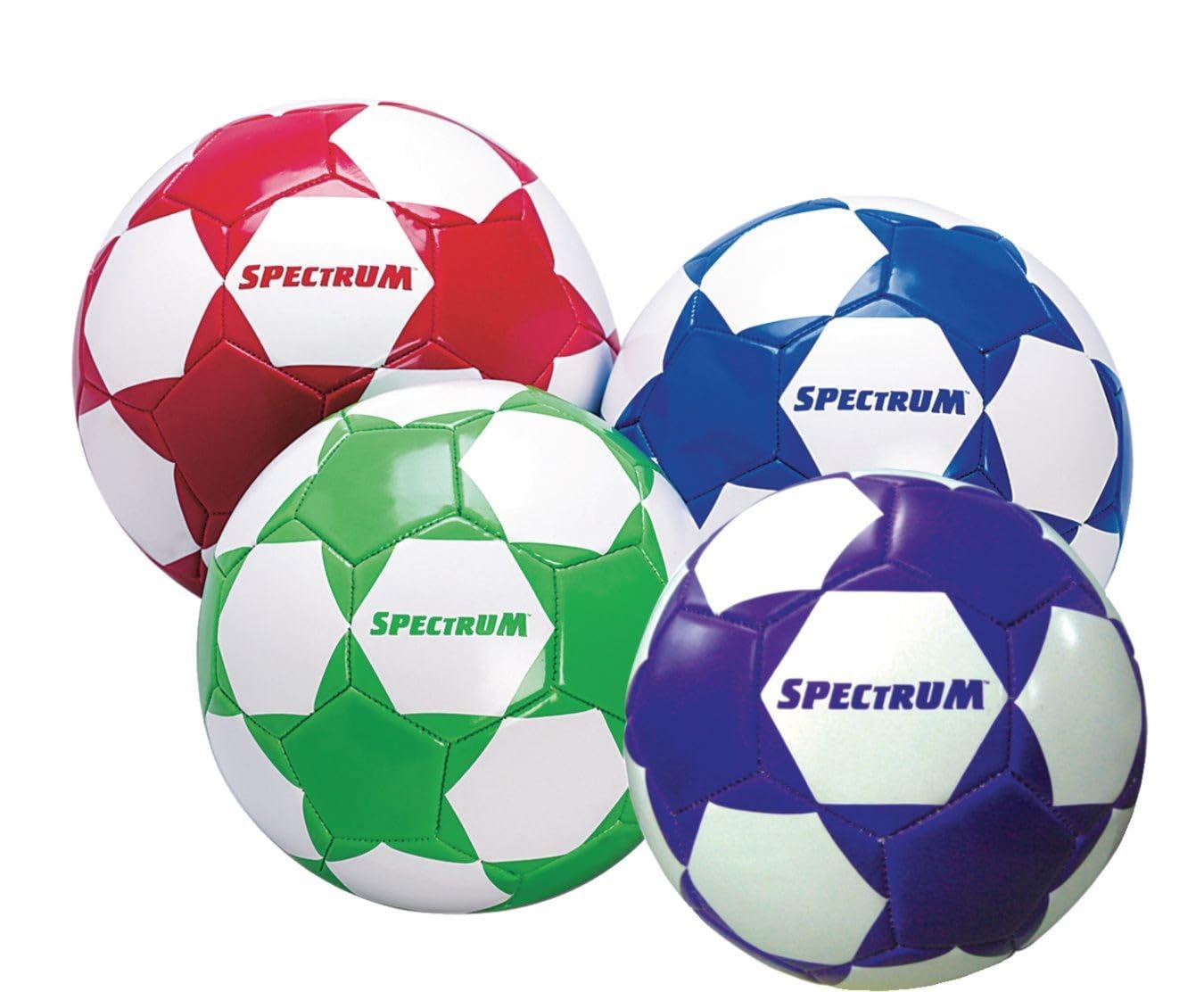 S&S Worldwide Spectrum Cushion Soccer Ball. Machine Sewn Ball has a Durable, Waterproof 2mm-thick PVC Cover with a Foam Backing for a Softer Feel. Size 3 Balls are 7.5