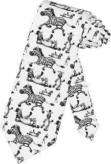 Cravatta da uomo Zebra Cravatta animale carino Cravatta in poliestere Ottimo regalo per la festa nuziale Sposo Groomsmen