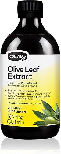 Comvita Suplemento de salud de extracto de hoja de olivo, natural, 16.9 onzas líquidas