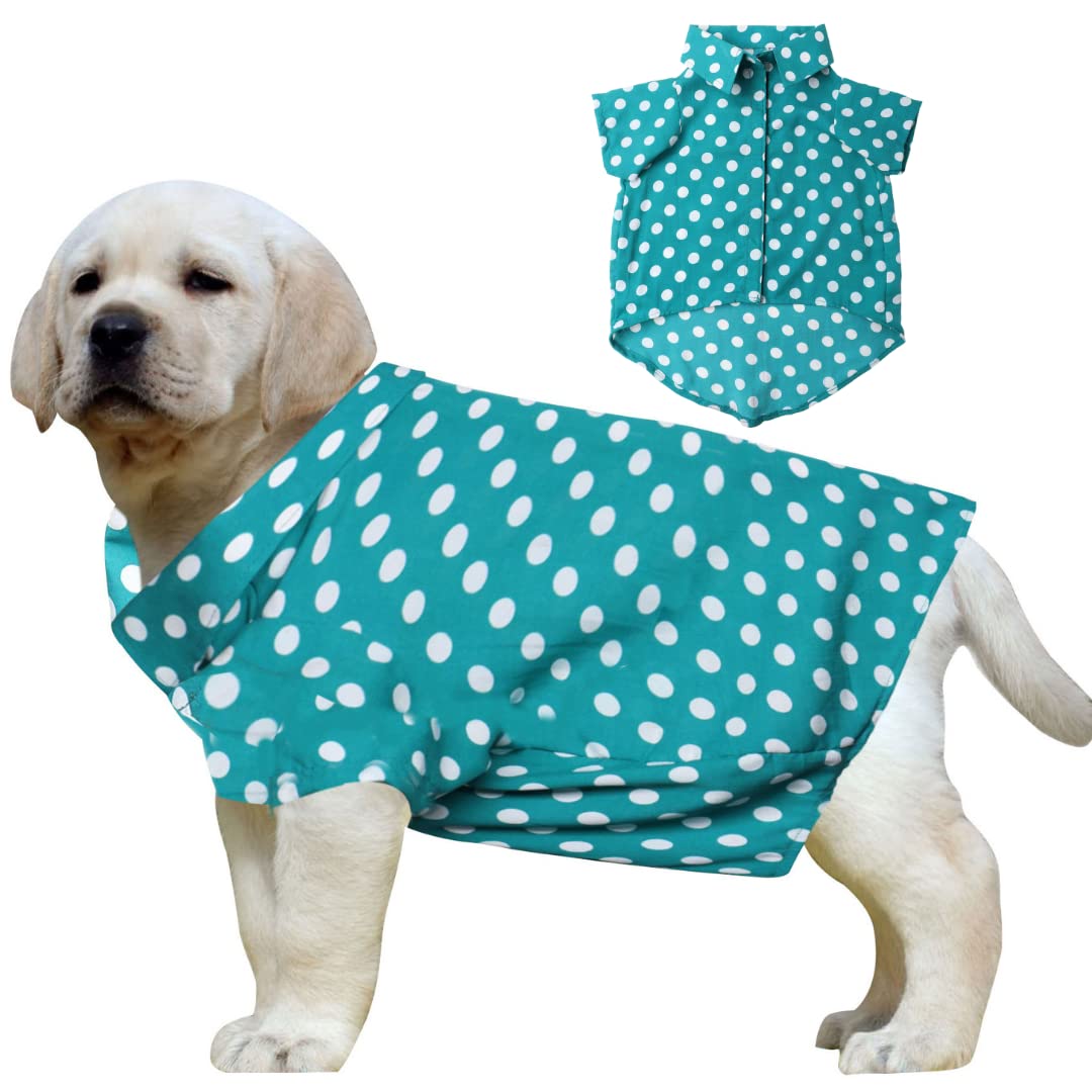 Western Era Super Soft Trendy Printed Shirt, Ultra Comfort Dog Apparel, Cotton Printed Breathable Basic Vest Dog Shirt, Cute Lightweight Thin Shirt for Your Furies (Polka Sky Blue) (Small - 14inch) (B0B6HG7SKM) Amazon Price History, Amazon Price Tracker