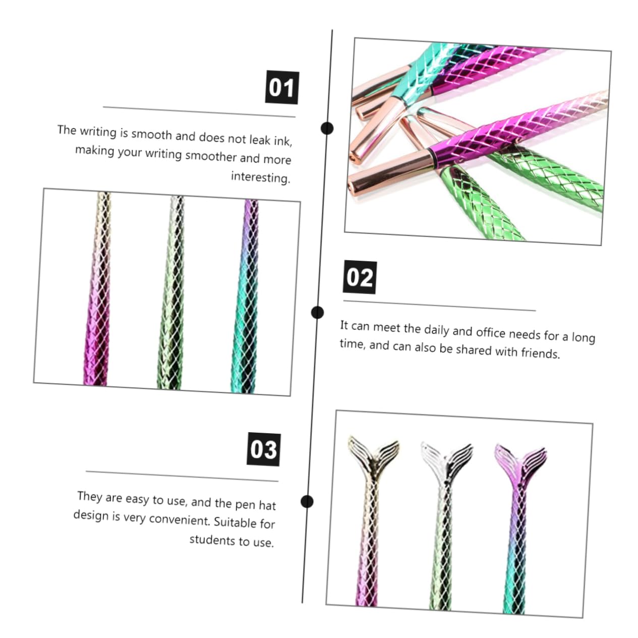 jojofuny 5 Ensembles Stylos À Écriture Multifonctions Portable Lot De Stylos À Signature Accessoire Pratique Pour Maison Bureau 6 Pièces * 5