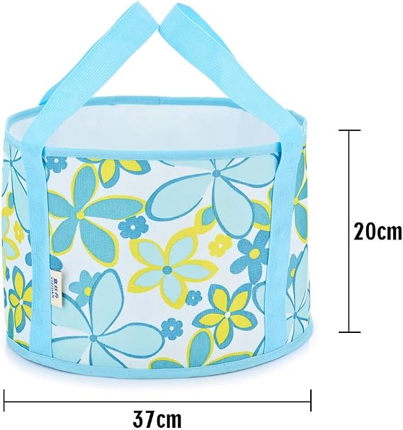 Collapsible Bucket Camping Water Storage Container ，2019 New Portable Folding Bucket Wash Basin for Traveling Hiking Fishing Boating Gardening（Blue）