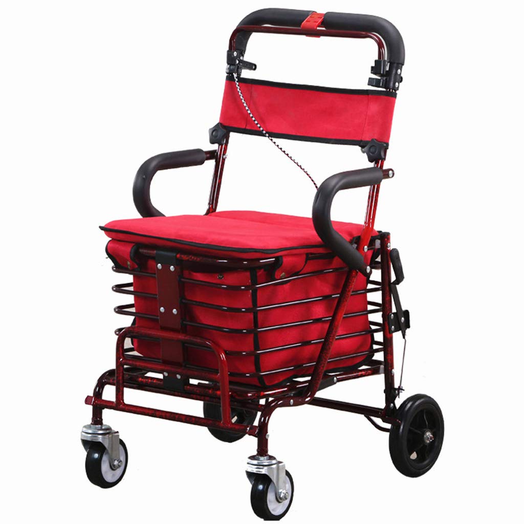 Buy XINGPINGHOME Oldaged Shopping Cart Folding Can Sit On The Old Man