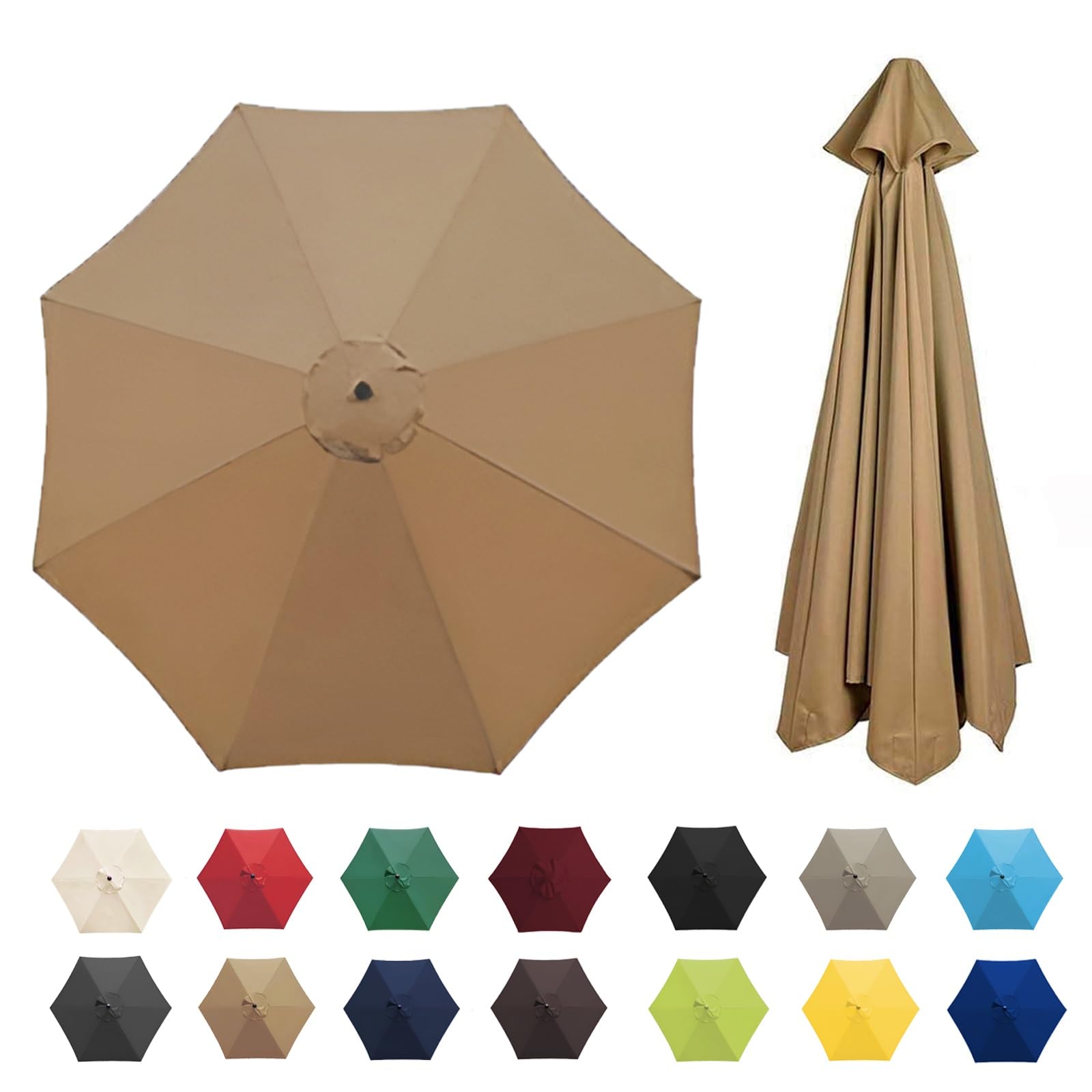 Telo Di Ricambio Per Ombrellone Da Giardino: 2.7 M, Blu Navy, In Poliestere Impermeabile