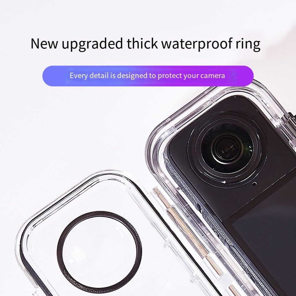 HpLive Unterwasser Schutzgehäuse für Insta 360 X4 Kamera 40M Tauchgehäuse mit Gehärtetem Glas für Tieftauchen