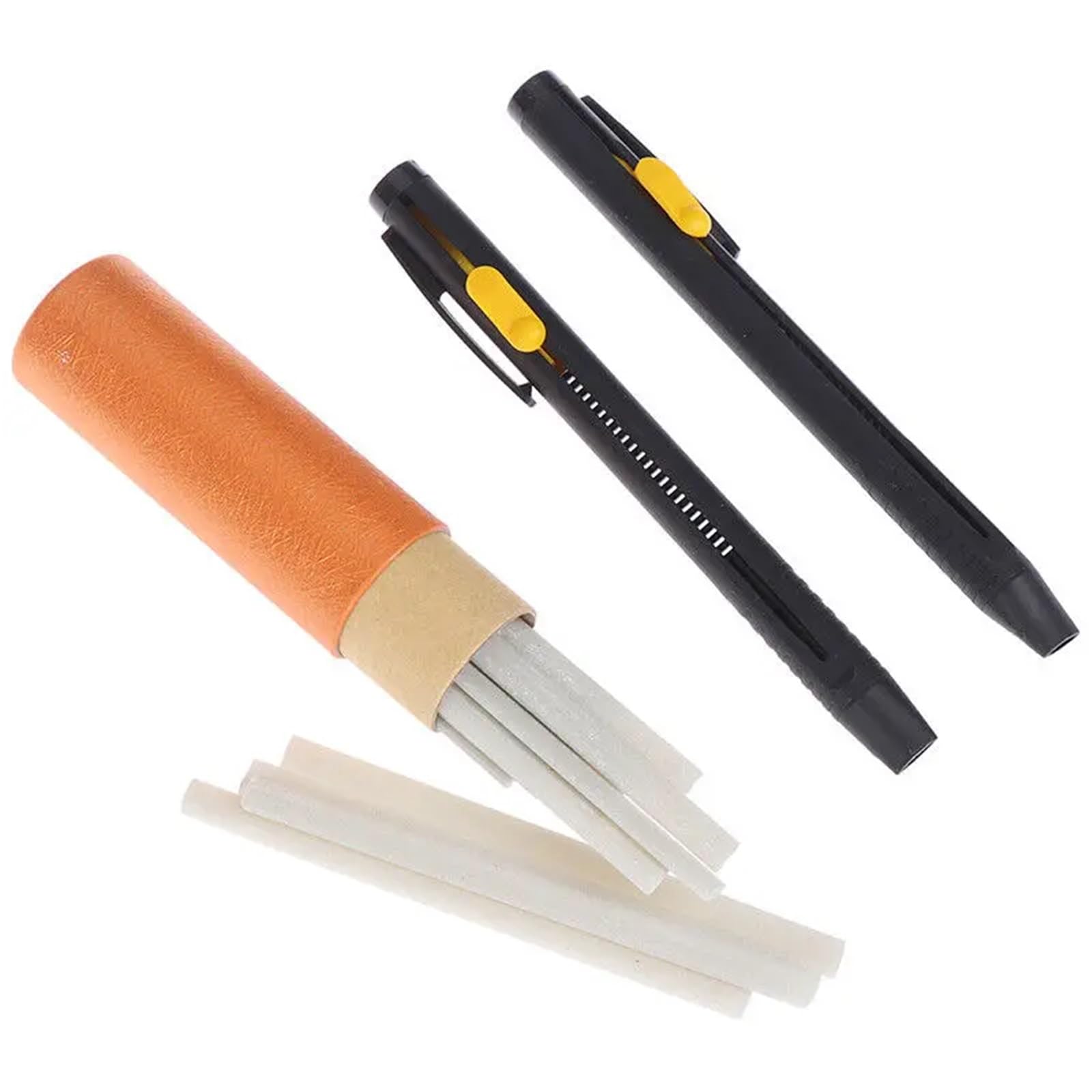 Tiza costura Lápiz de retales que desaparece, rotuladores de tela for manualidades, costura, marcado, tiza, accesorios de costura para Tela(2 pen and 20 refills)