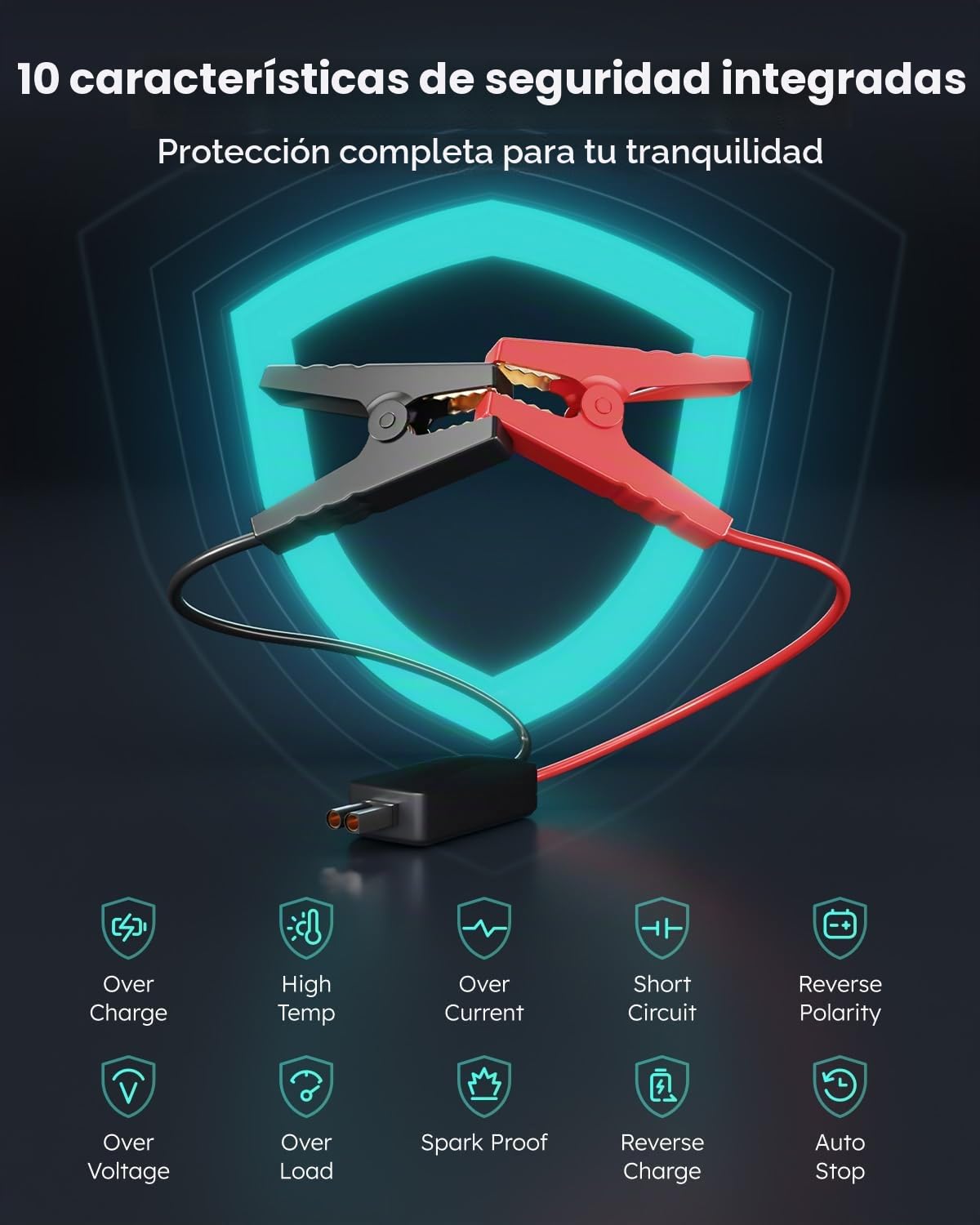 ASMAX Arrancador de Baterias de Coche 4000A, Compresor de Aire 150PSI