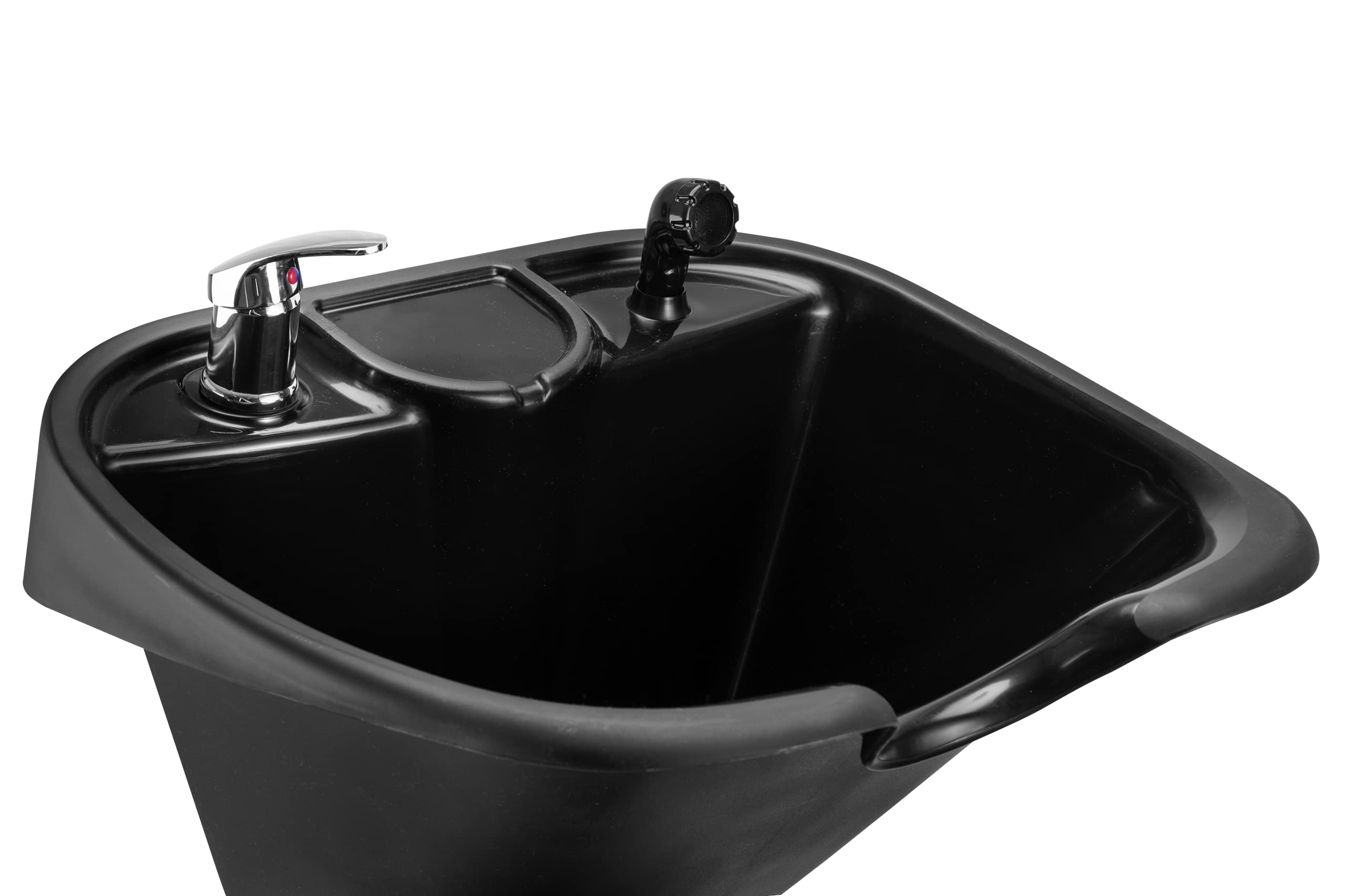 DOMPEL Lavacabezas Reclinable CHAMP de POLIPROPILENO con Sillones - Silla Peluquería Barberos - MADE IN BRASIL - MODELO EXCLUSIVO NEGRO/GRIS
