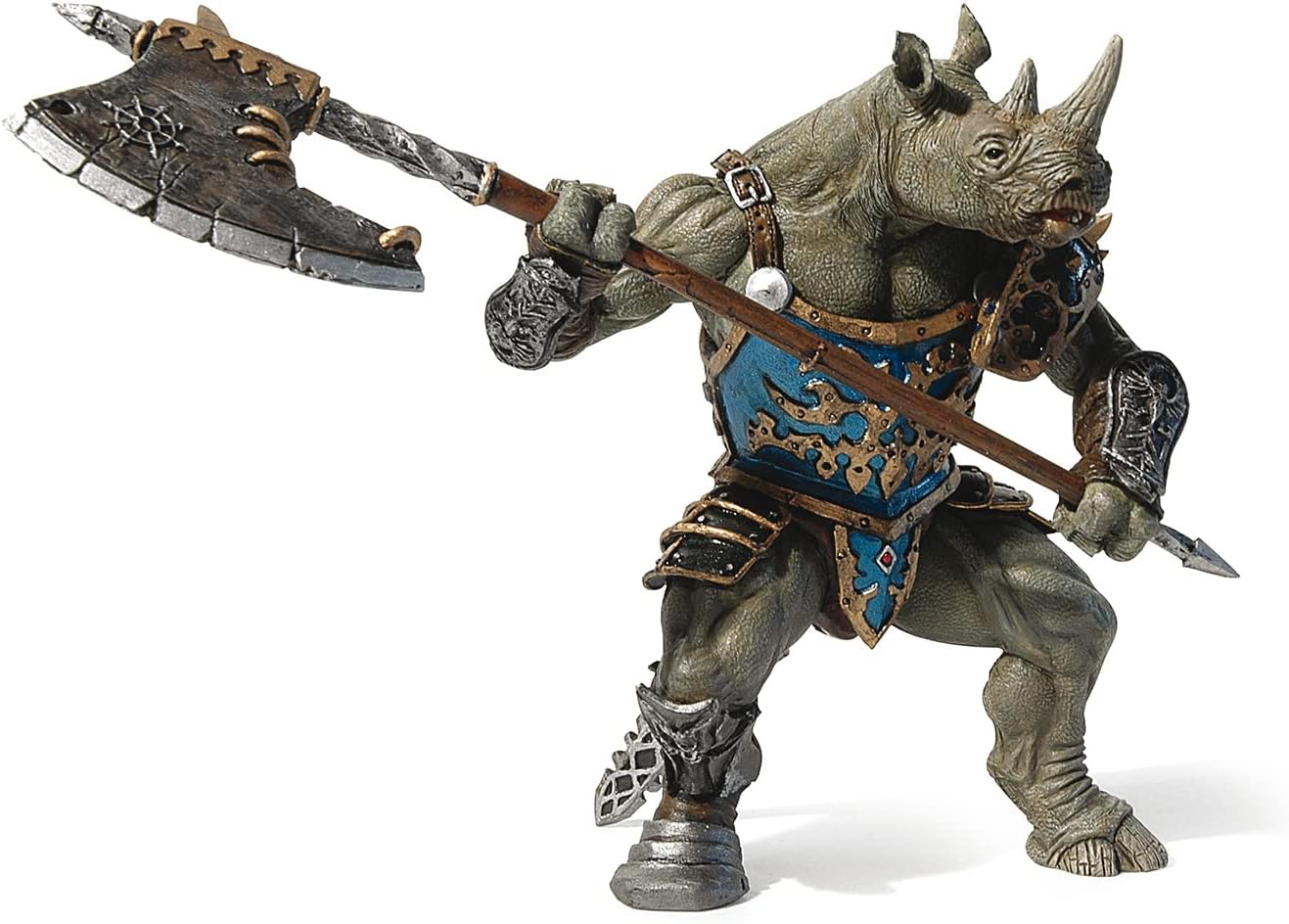 Papo MEDIEVAL-FANTASY 38946 Rhino Mutant Figurine, Multicolour