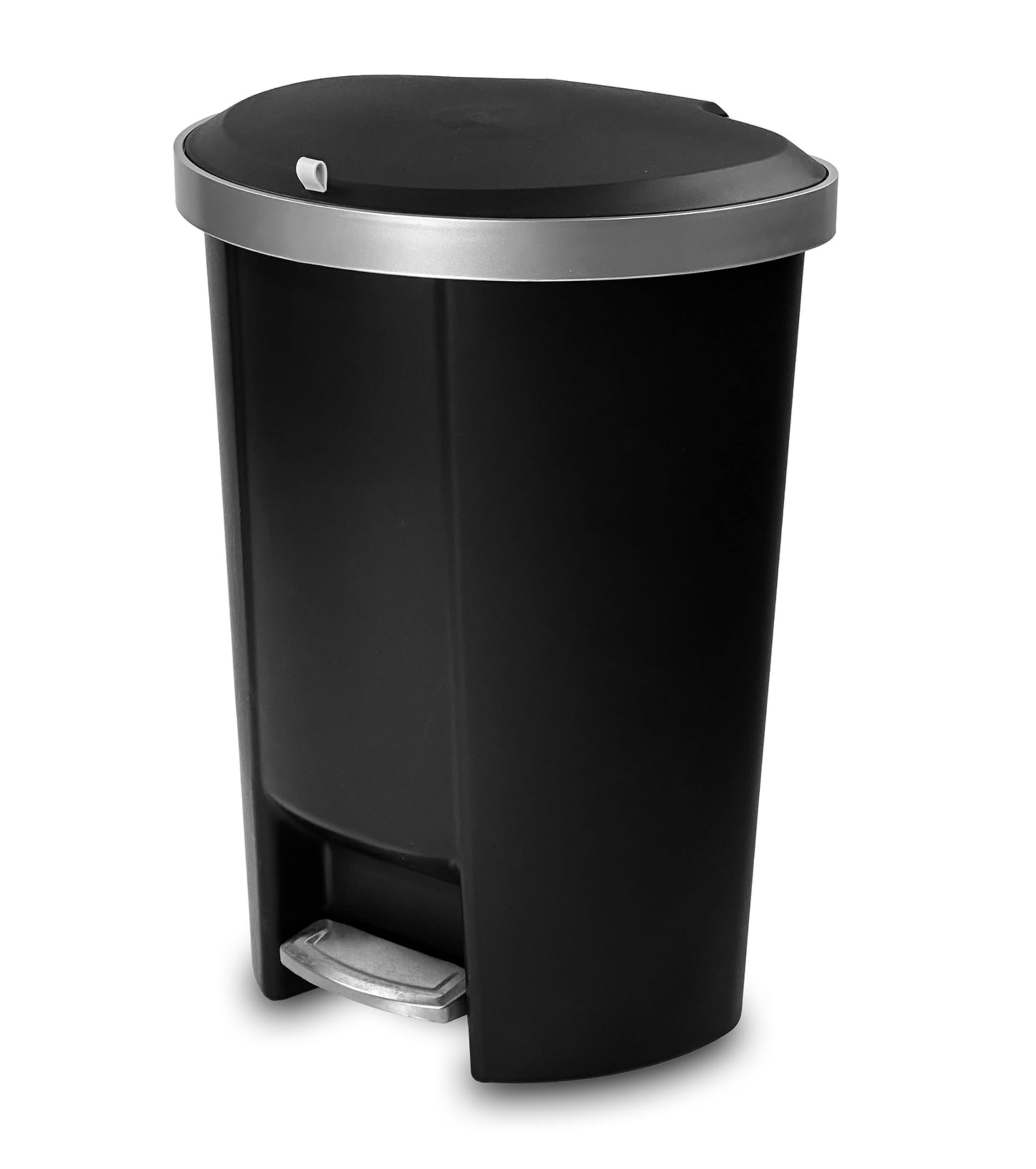 Addis Mode 50 Litre Kitchen Pedal Bin โ Semi-Round Design with Soft-Close or Stay-Open Lid โ Large Family Waste Bin โ Black