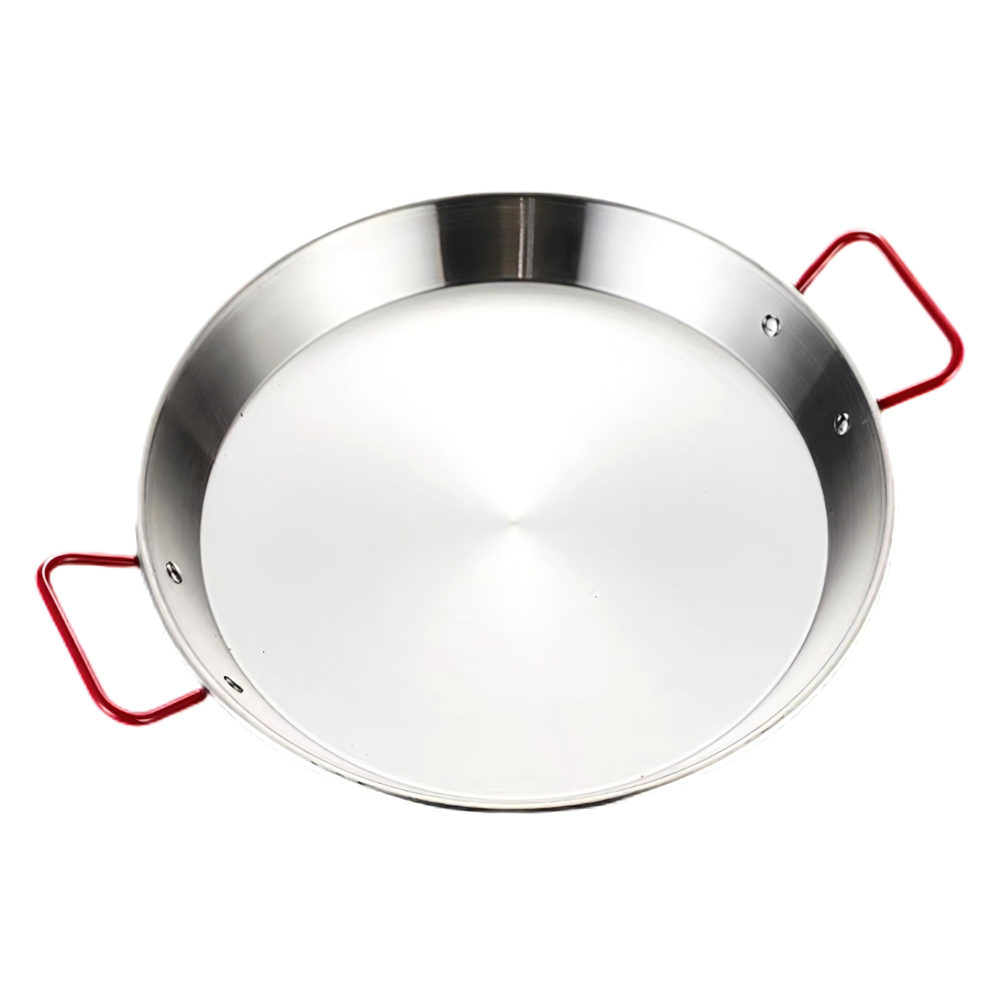 Ponixa Stainless Steel Paella Pan with Red Handles
