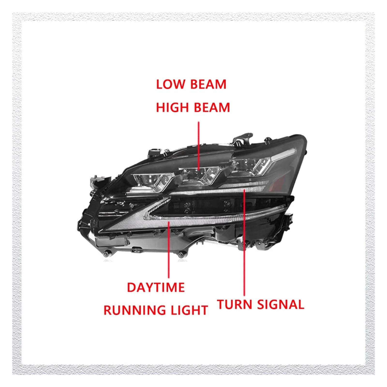 Pasuje do Lexus GS 16-20 w nowym stylu pełna dioda LED DRL reflektor samochodowy montaż sygnału akcesoria samochodowe zmodyfikowana lampa stylizacja reflektory LED
