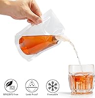 Vista 3 de Bolsas de plástico ocultables y reutilizables con embudo (8OZ-3PCS+16OZ-3PCS)