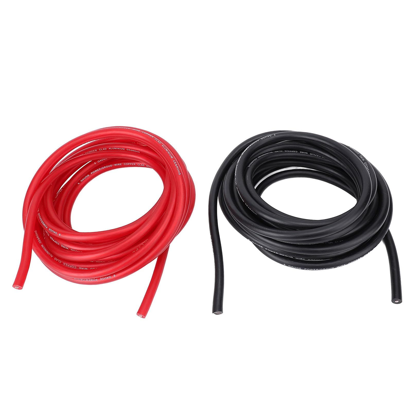 KIMISS 2 PCS 8 Gauge Wire Marine Wire 8 Gauge Battery Cable, Automotive Welding Wire High Temperature, Trolling Motor Wire for Vehicle Rv Trailer Boat (25FT)