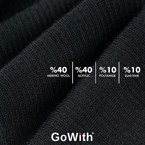GoWith 15-20 mmHg Merino Wool Compression Socks, Thermal Travel Socks, Cushioned Knee High Hiking Socks for Men/Women3