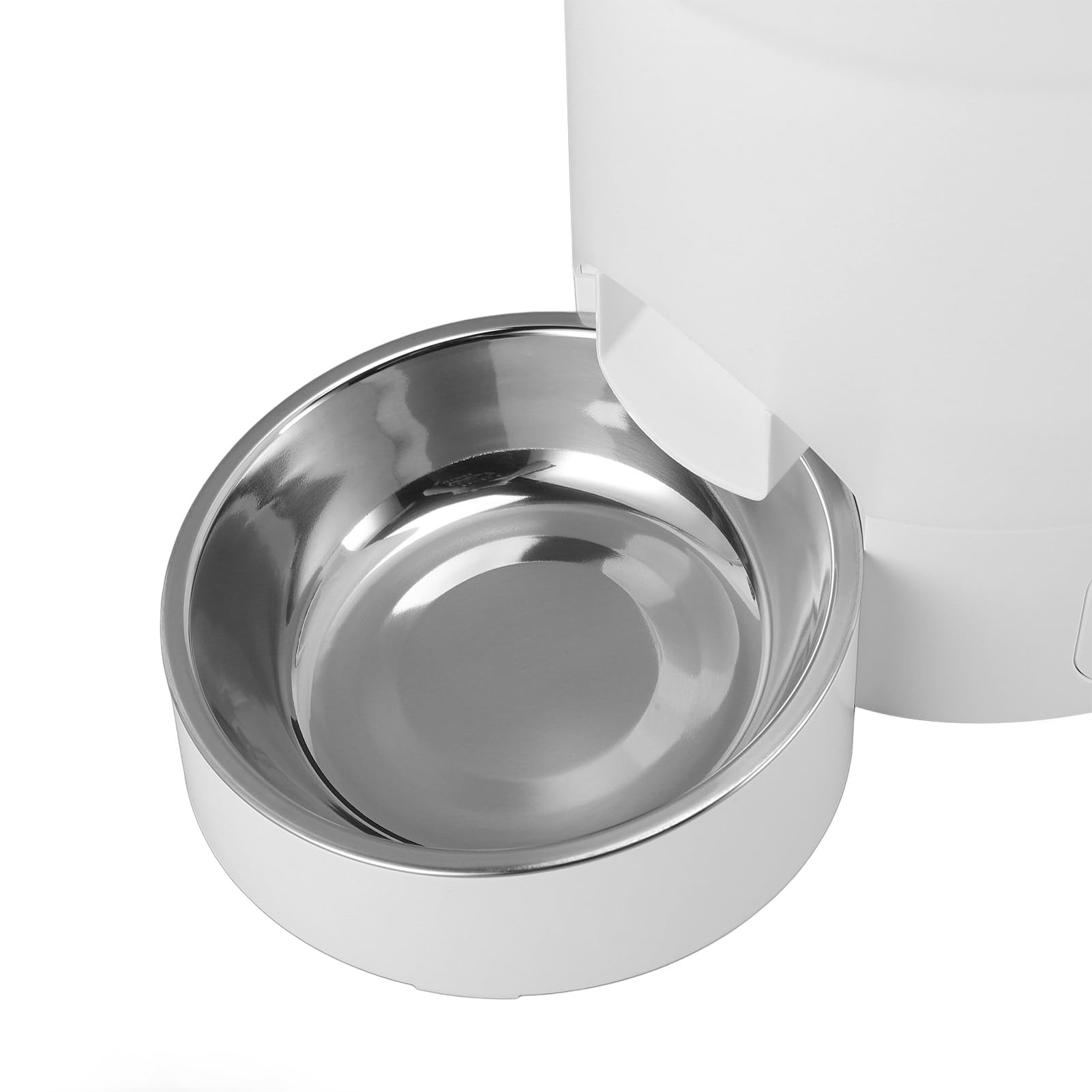 Hztyyier Comedero Automático para Mascotas, Dispensador de Comida Inteligente con Control Remoto WiFi de 5 L, Doble Fuente de Alimentación y Recipiente de Acero Inoxidable, para Gatos y