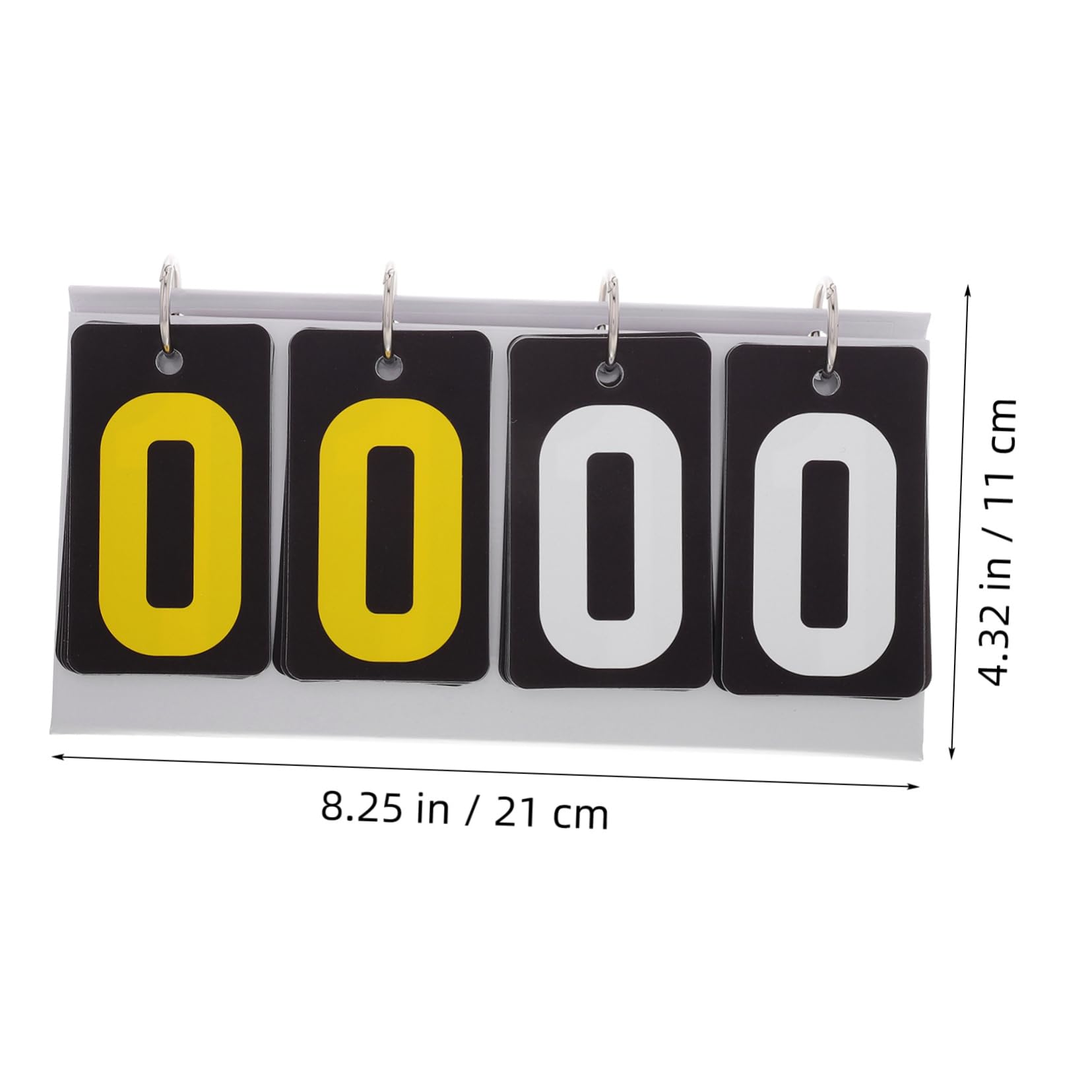 KICHOUSE 4-Number Flip Scoreboard Portable Basketball Scoreboard for Baseball Volleyball Table Tennis Outdoor Games Easy to Update Scores