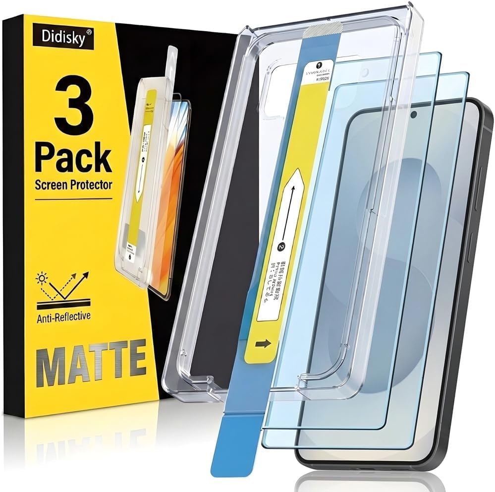 Didisky 3-Pack Matte Screen Protector for Galaxy S24 Plus，S25 Plus 6.7‘’