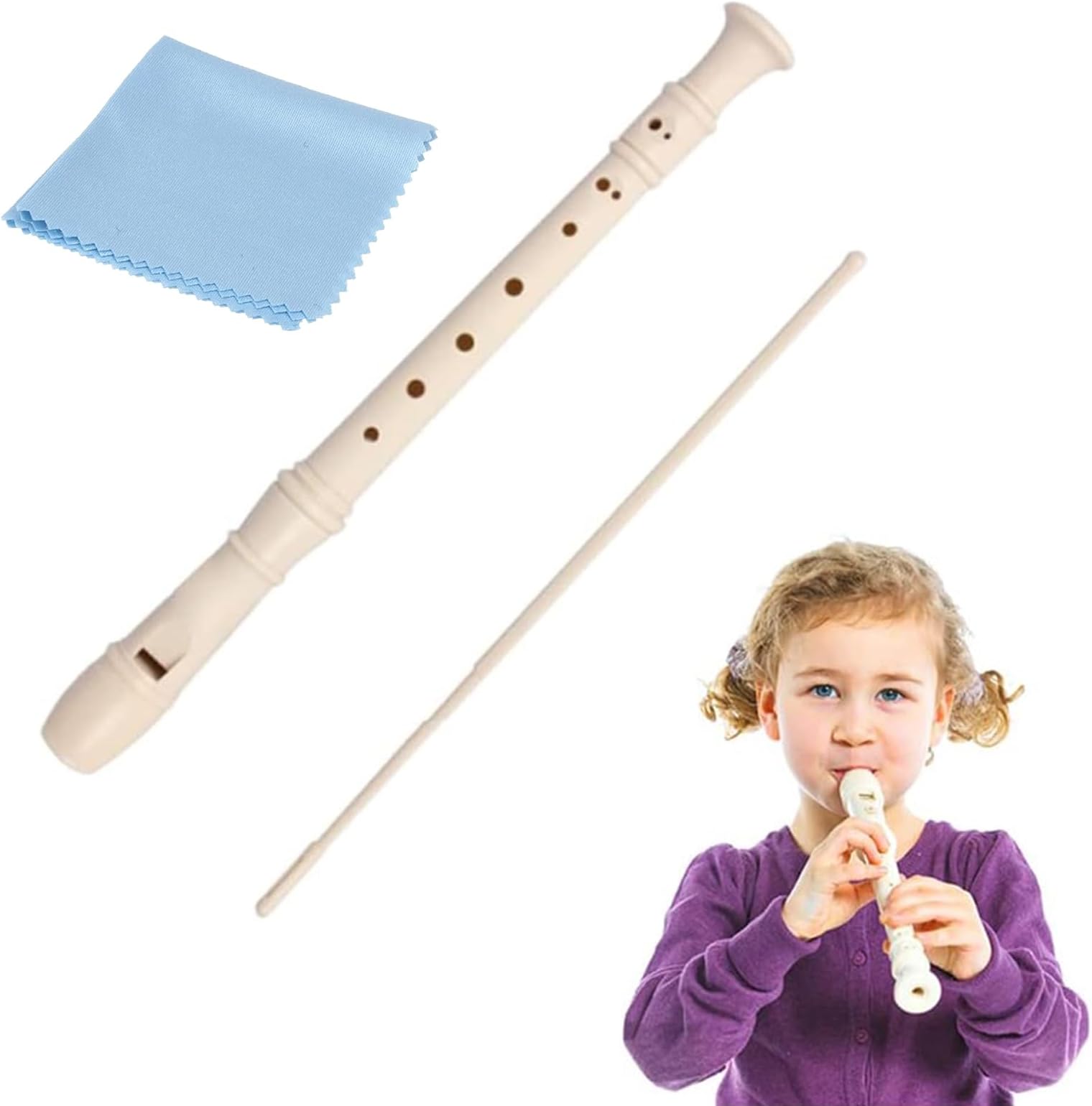 Tokaneit Sopranblockflöte Für Kinder - 8-Loch Kunststoff Flöte Mit Putzstock