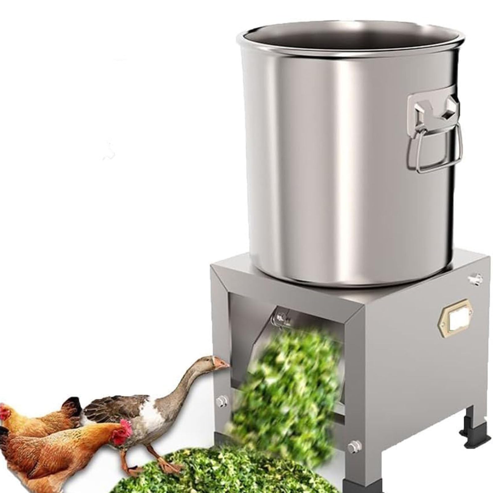JozyJul 1800w breeding crusher, poultry feed processor, commercial electric food chopper, for farming with blades suitable for chopping vegetables and fruits such as chicken, duck, and goose