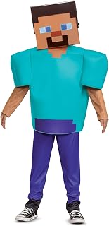 Disguise Boys Herobrine Steve Costume, Official Minecraft Deluxe Kids Costume With Mask
