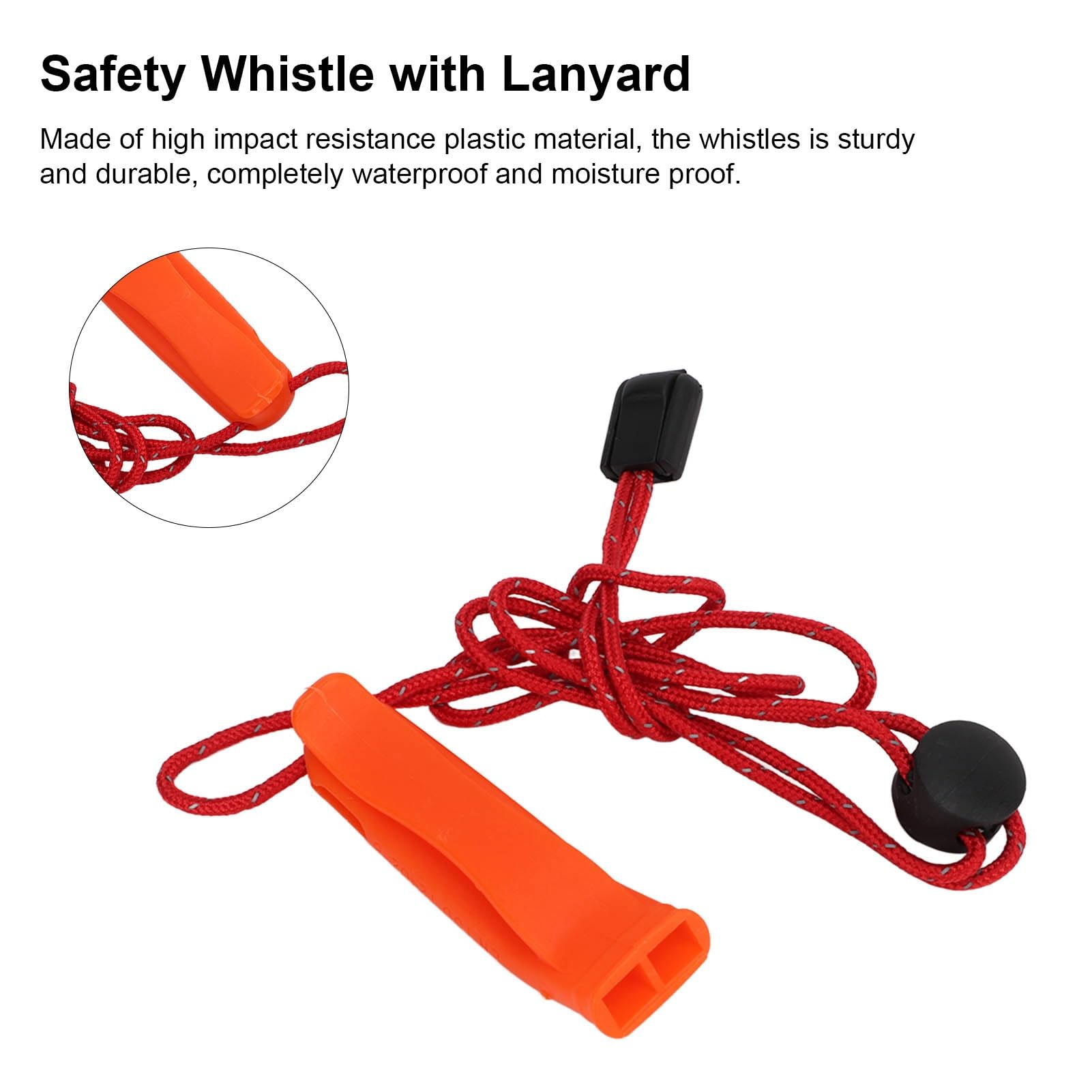 Topyond Emergency Whistle, 120dB Loud Safety Whistle with Lanyard, Watertight Survival Whistle for Kayaking, Hiking, Boating, Camping