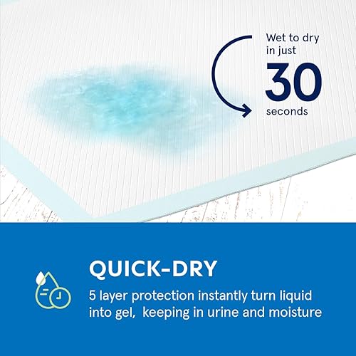 Miniatura 5 de Almohadillas para orinar de cachorros para perros y cachorros 100 unidades Almohadillas para orina de perros de 22 x 22 pulgadas, a prueba de fugas,