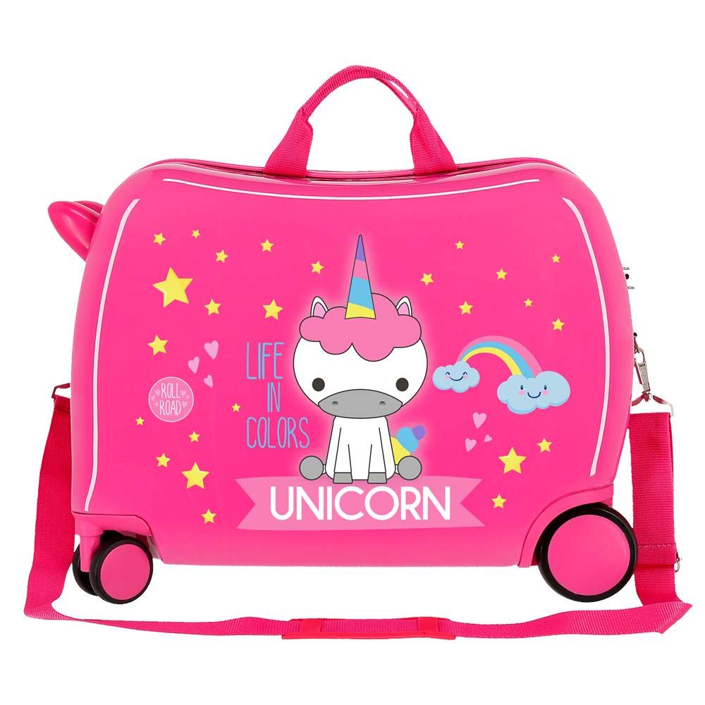 ROLL ROAD Little Me, Maleta Infantil Niñas, Fucsia, Media