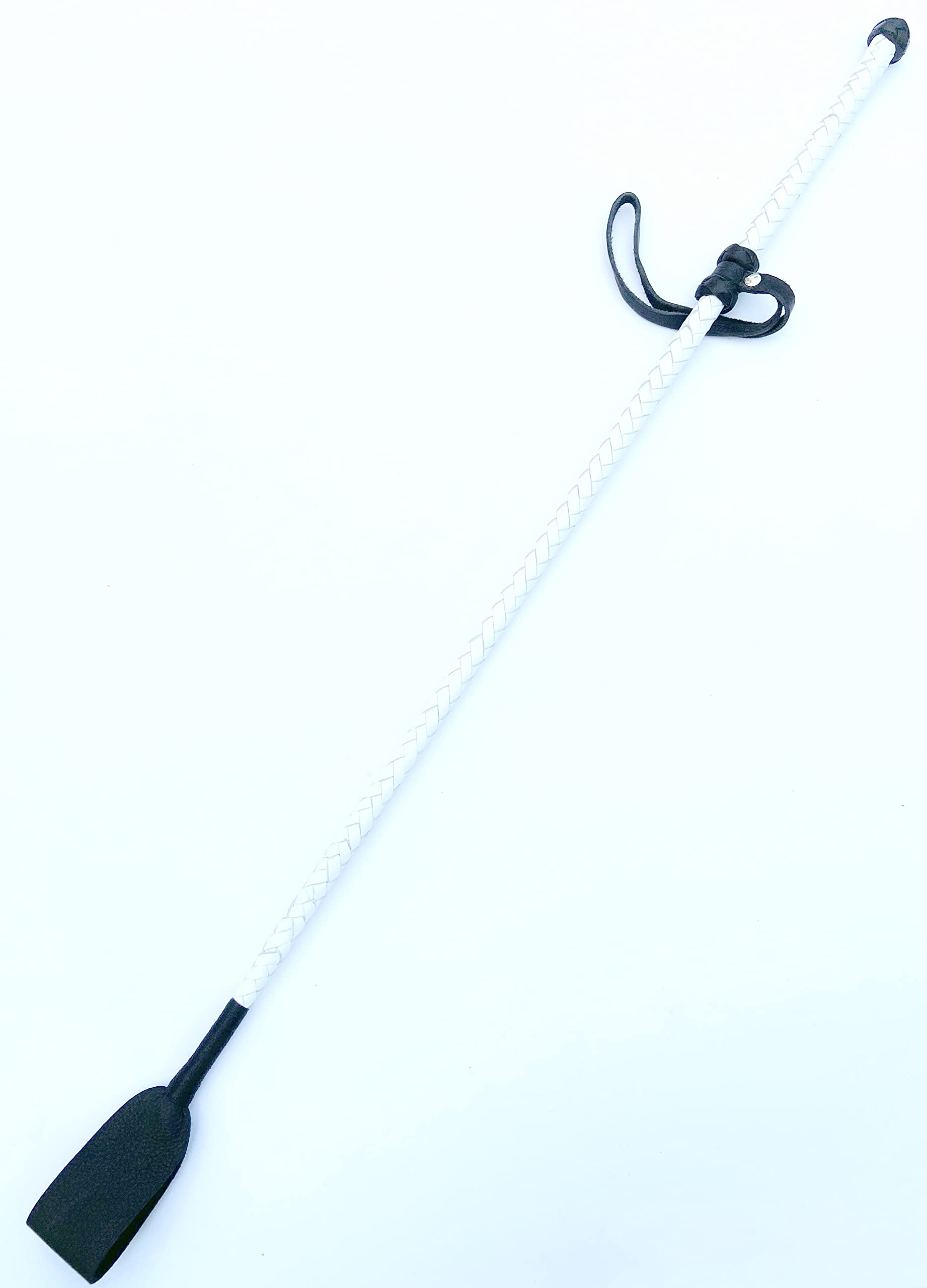 Pets Triangle 27" White Leather Braided Dog Safety Whip Unbreakable Stick (B0BW7PQQJP) Amazon Price History, Amazon Price Tracker