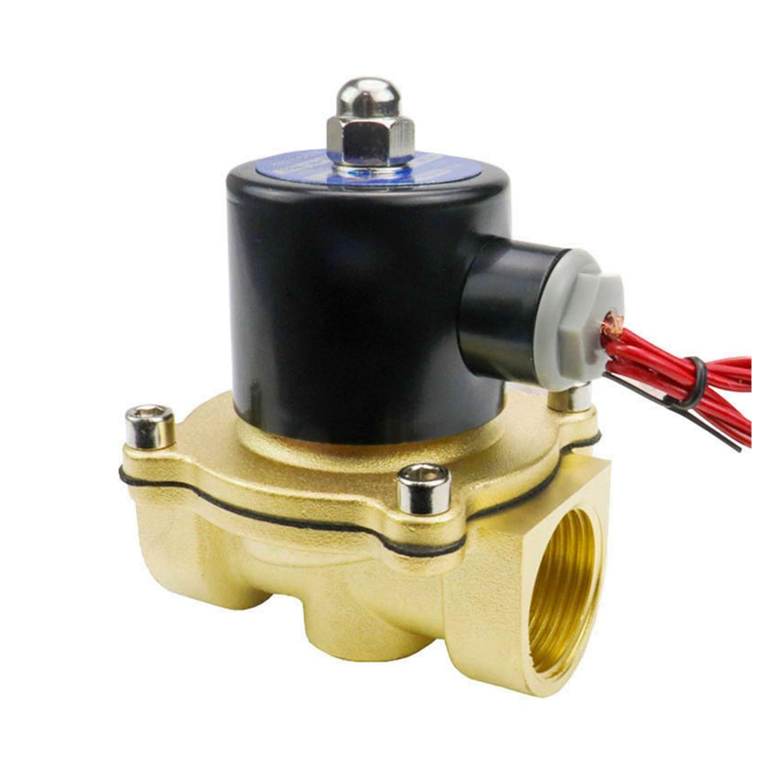 3/8'' 1/2'' 3/4'' 1'' 1-1/2'' 2'' Normalerweise geschlossenes Magnetventil 24V 12V 220V 110V Messing Wasser-/Gasventile(3/4",12VDC,EPDM-Seal)
