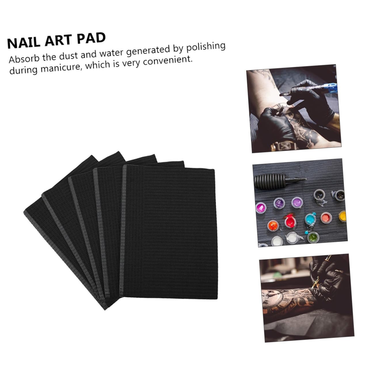 ABOOFAN Tovaglia Monouso per Nail Art in Carta Assorbente Spessa, Set da 125 Pezzi per Saloni di Bellezza, Pedicure e Manicure Professionali, Tappetino da Scrivania Usa e Getta