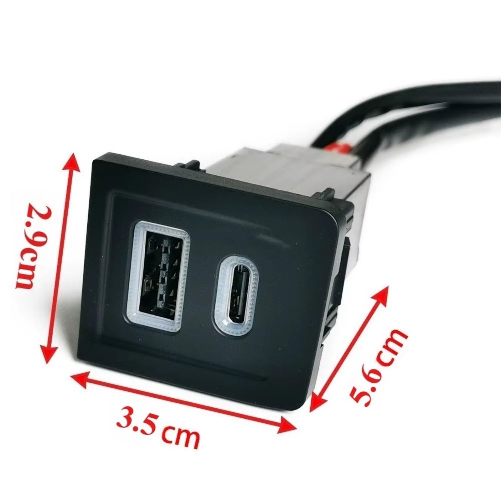 Console Presa USB Compatibile Con Per T5 2003-2009 Auto Dual QC3.0 PD Tipo C Presa Di Ricarica Adattatore Telefonico Alimentazione Ricambi Auto