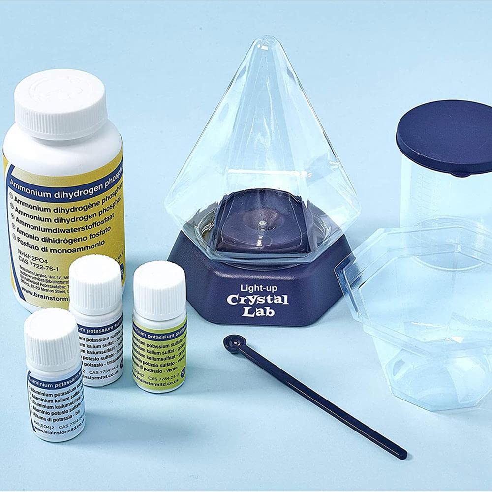 Brainstorm TOYS Laboratorio de Cristal Iluminado: Kit de Cultivo de Cristales