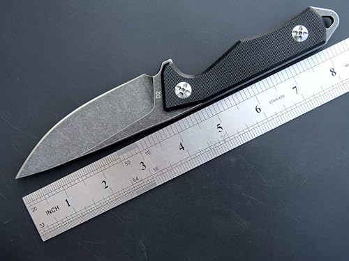 Miniatura 2 de Eafengrow EF107 Cuchillo de hoja fija con hoja de acero D2 y funda Kydex - Cuchillo compacto G10 para exteriores (negro)