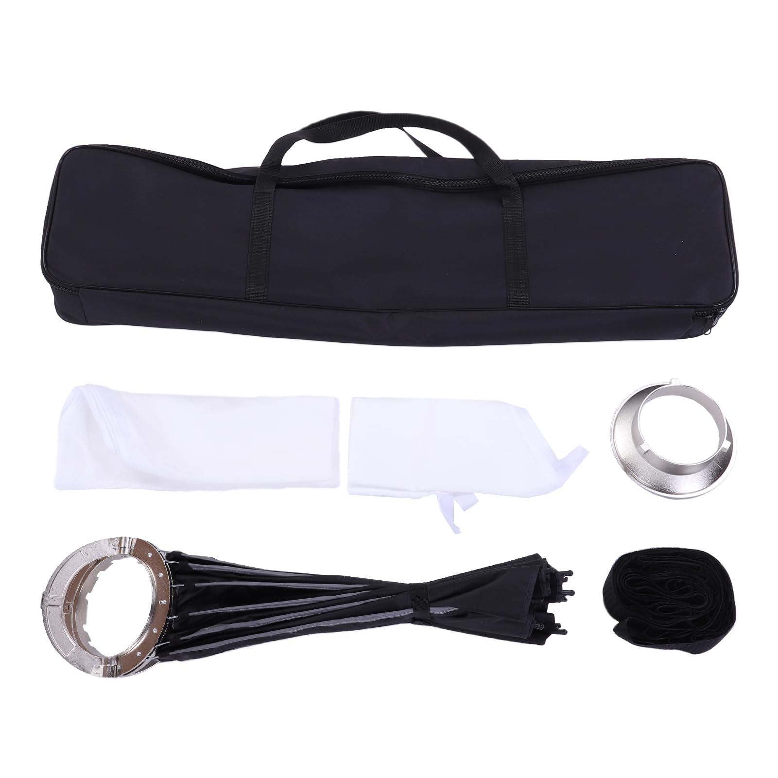 KIMISS 65 Cm Parasol Softbox Głęboko Paraboliczny, Składany z Mocowaniem Bowen 2 Panele Dyfuzyjne Siatkowa Torba do Przechowywania Stop Aluminium Nylon Pasuje