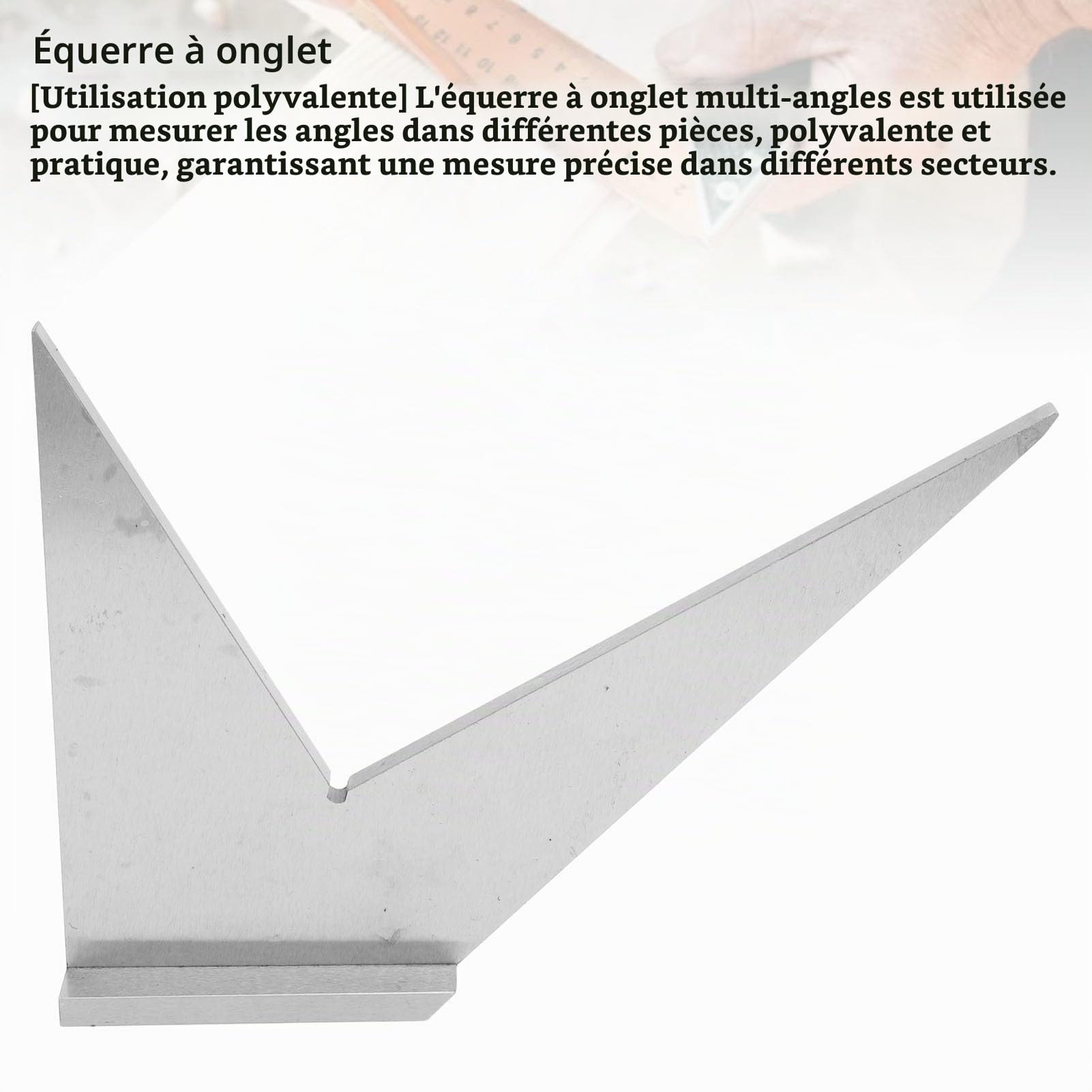 Équerre à Onglet Multi-angles 30 45 90 120 Degrés Équerre D'ingénieur Équerre à Onglet D'angle en Acier au Carbone avec Base Normes Industrielles Construction Haut de Gamme