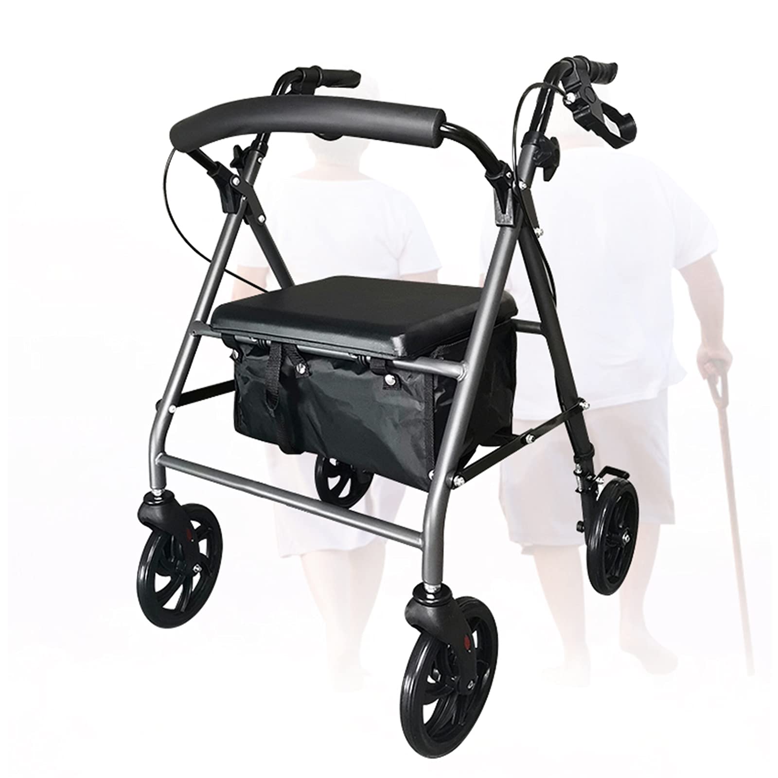 Buy YAHAO Walkers For Seniors Lightweight With Seat,Bariatric Rollator
