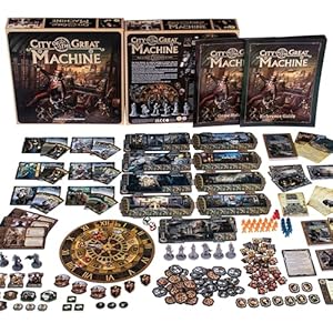 CrowD Games | City of The Great Machine Board Game | 1-4 Players | Ages 14 and up | Steampunk | One-vs-Many | Hidden Movement | Cooperative Board Games | Strategy Board Games | Playtime 45-90 min