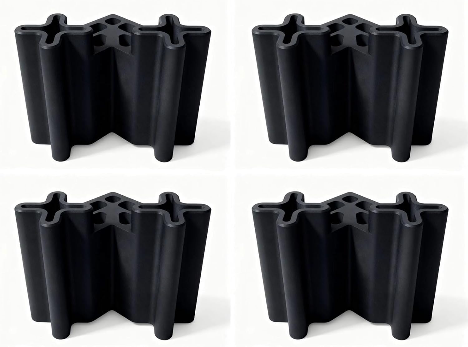 4PCS Corner Blocker for Tmat Truck Bed Cargo System, Compact Single Cargo Divider Truck Bed Organizer Space-Saving Corner Support (Black, 3in)