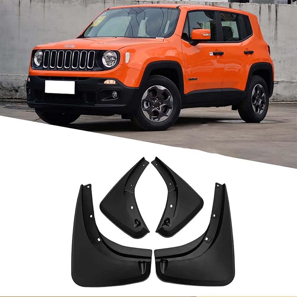 RJQXZXGQ Car Mud Flaps, for JEEP Renegade 2015-2021 Front & Rear Car Mud Flaps, Splashproof Tough Auto Splash Guards Fenders