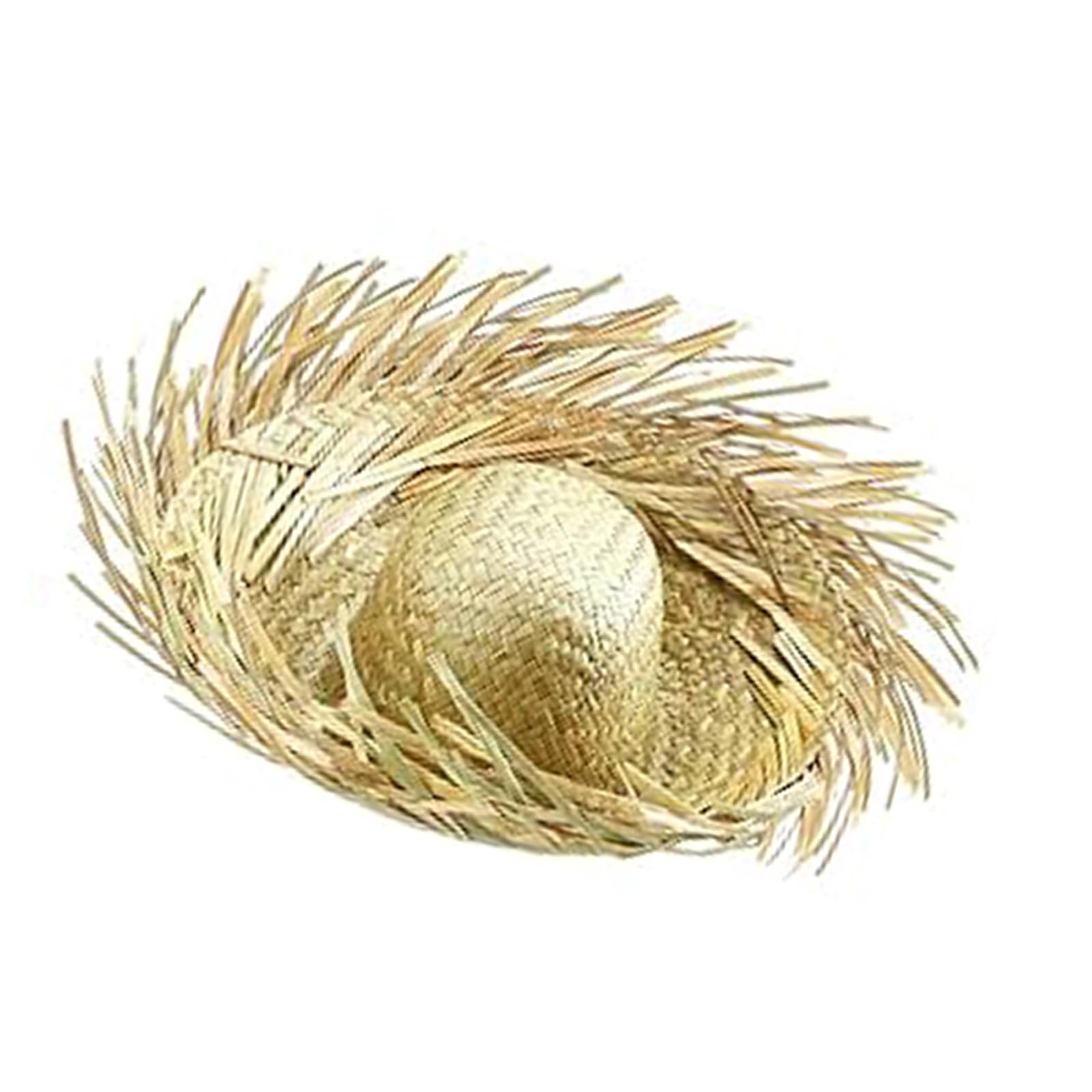 Zepfjhe Unisex Multicolor Straw Pava Hat Handwoven Breathable Cap Beach Elegant Wide Brimmed Panama Costume Event