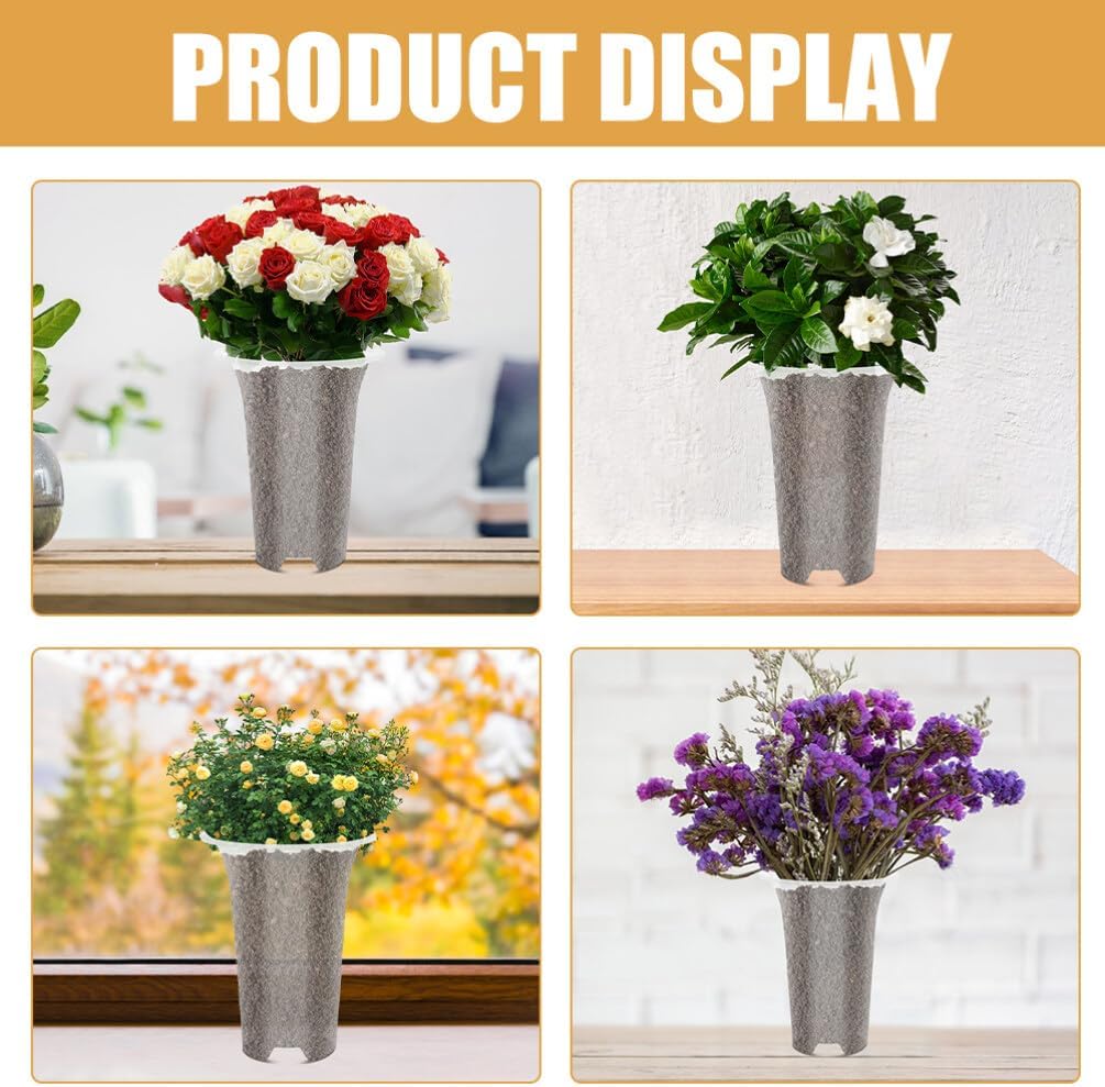 Milisten 8pcs Orchid Pots with Drainage Transparent Plastic Flower Planters for Indoor and Outdoor Gardening Material for Succulents and Orchids Supplies