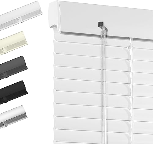 Boolegon Persianas de aluminio inalámbricas de 1 pulgada con filtro de luz, persianas horizontales anti-UV, impermeables, de metal, para oficina y