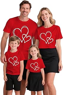 Valentines Shirts for Family Couples Matching Valentine T-Shirt Mommy and Me Heart Graphic Tee